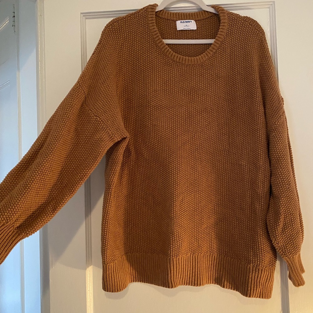 Woven Crew Neck Sweater